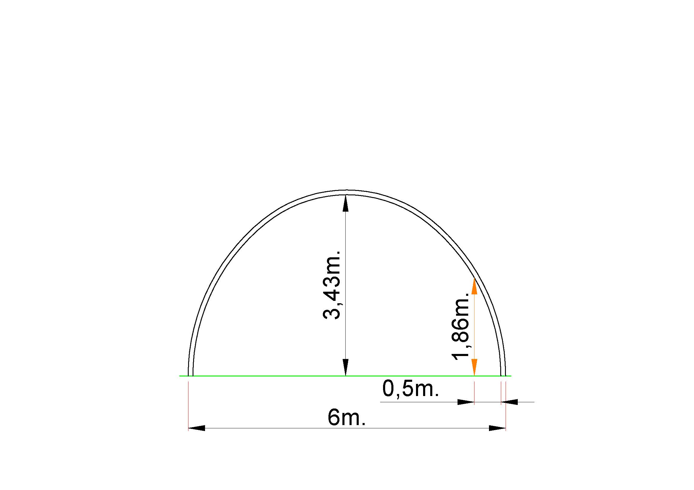 OVAL240 6 m — Technische Zeichnung