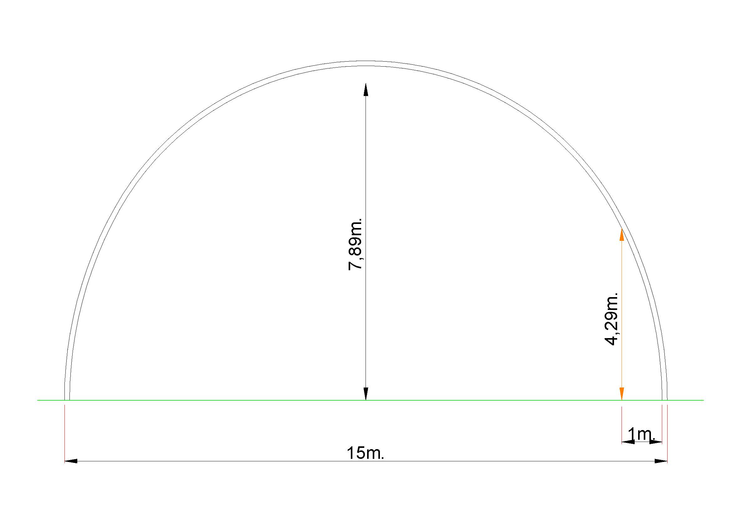 OVAL358 15 m — Technische Zeichnung