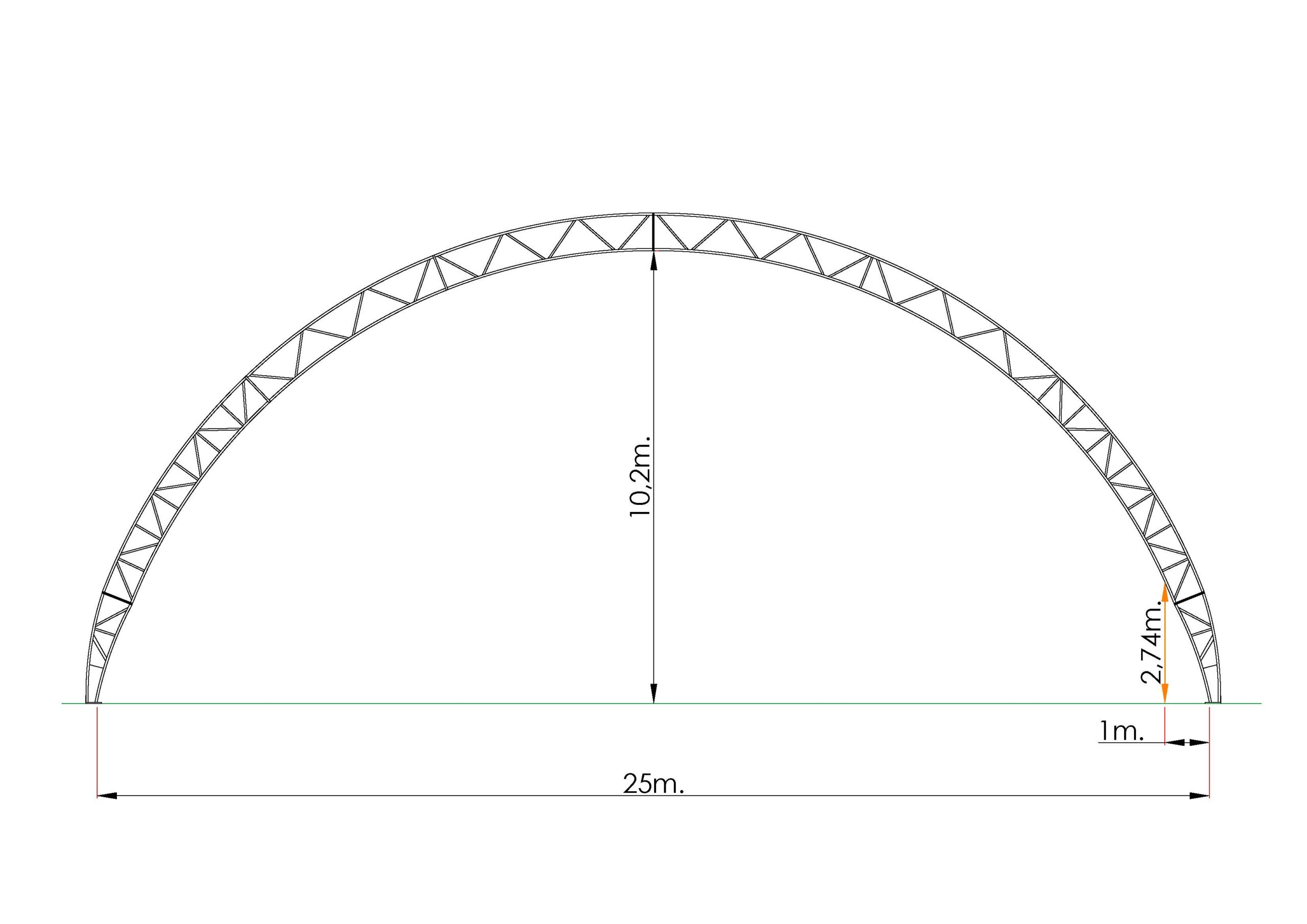 MEGA 25 m — Technische Zeichnung