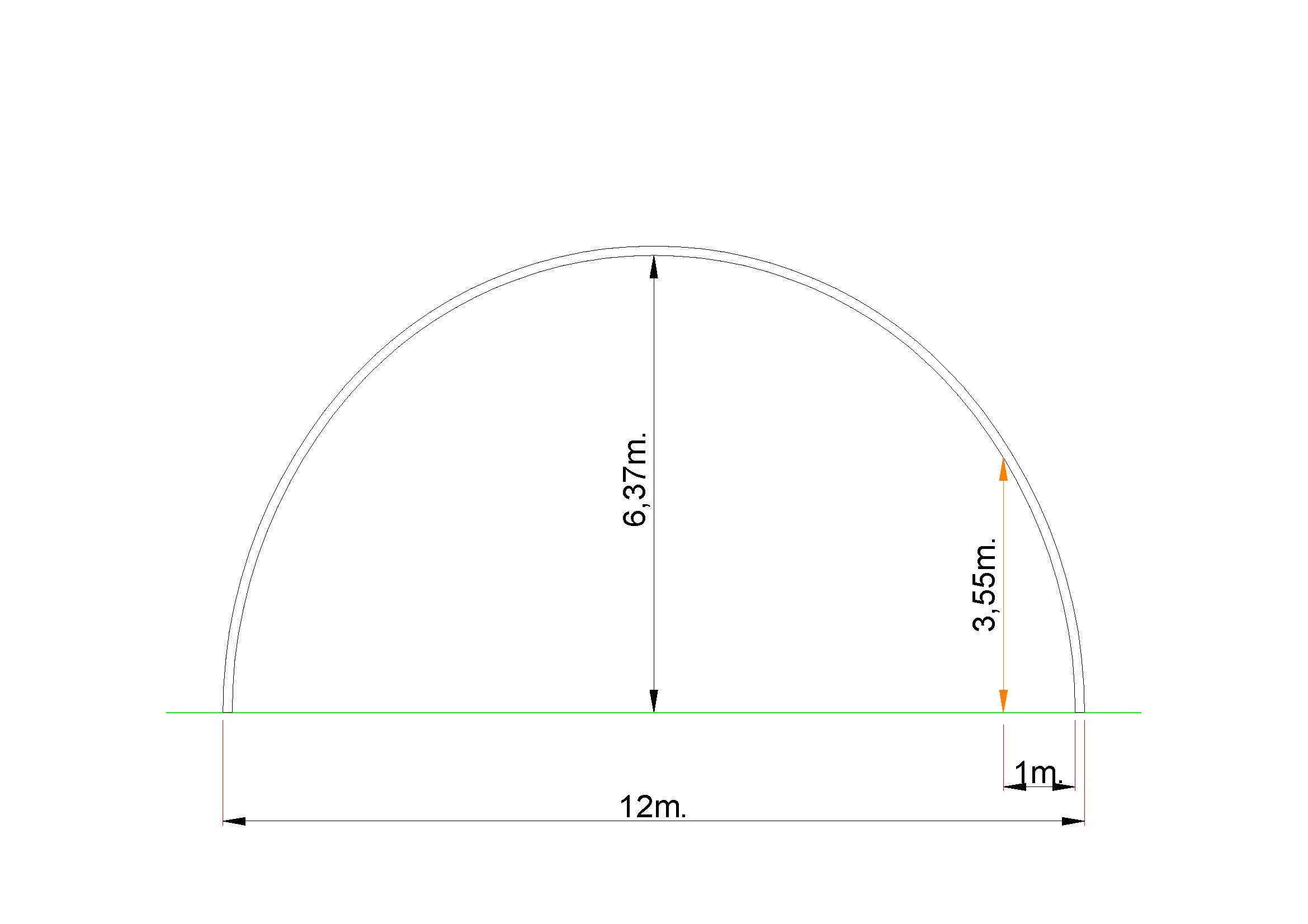 OVAL358 12 m — Technische Zeichnung