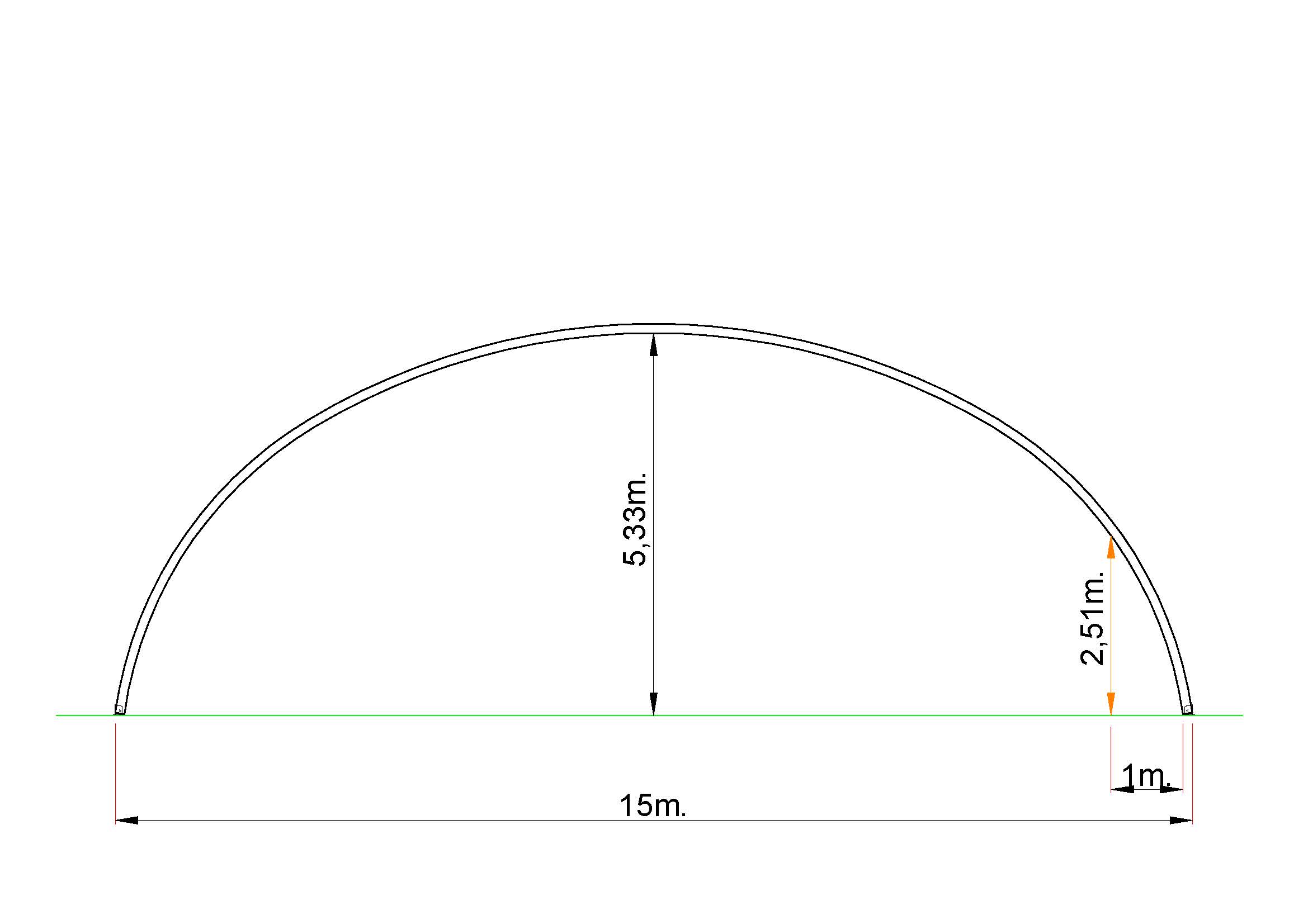OVAL358 15 m EL — Technische Zeichnung