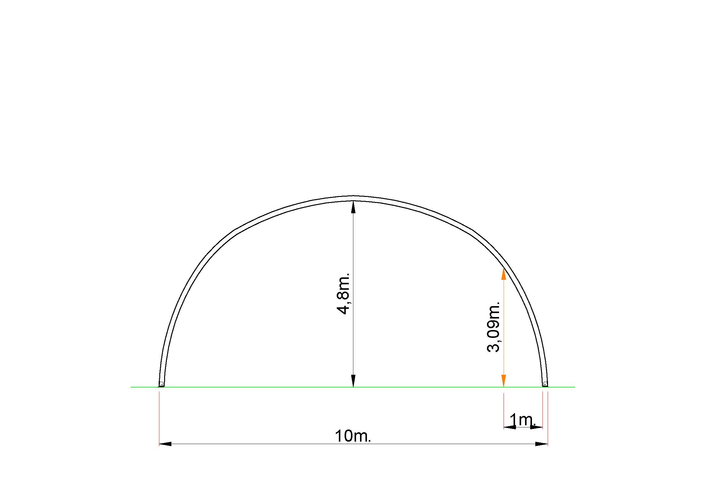 OVAL358 10 m — Technische Zeichnung
